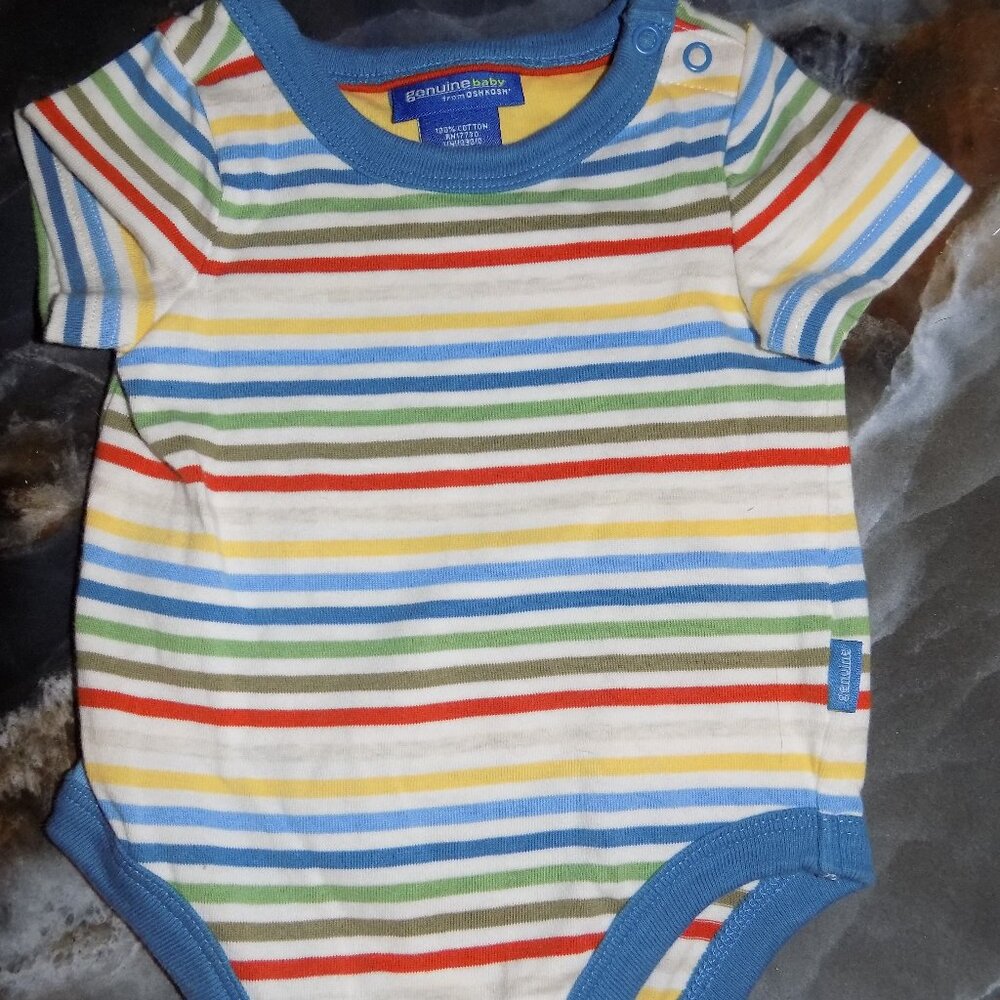 Genuine Baby from OshKosh Striped Snap Tee Size 3 Months NWOT